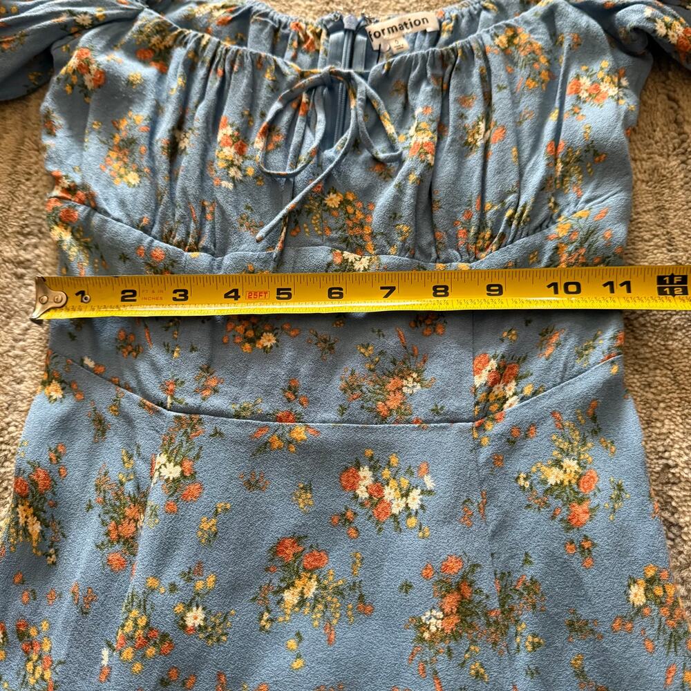 Reformation Corbin Mini Dress In Rory Blue Size 0 - Picture 7 of 7
